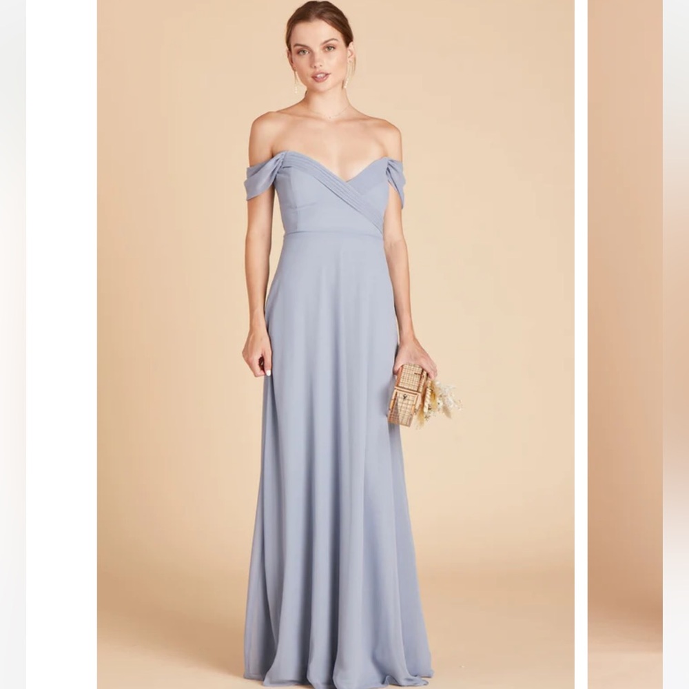 BIRDY GREY SPENCE CONVERTIBLE DRESS- CHIFFON DUSTY BLUE